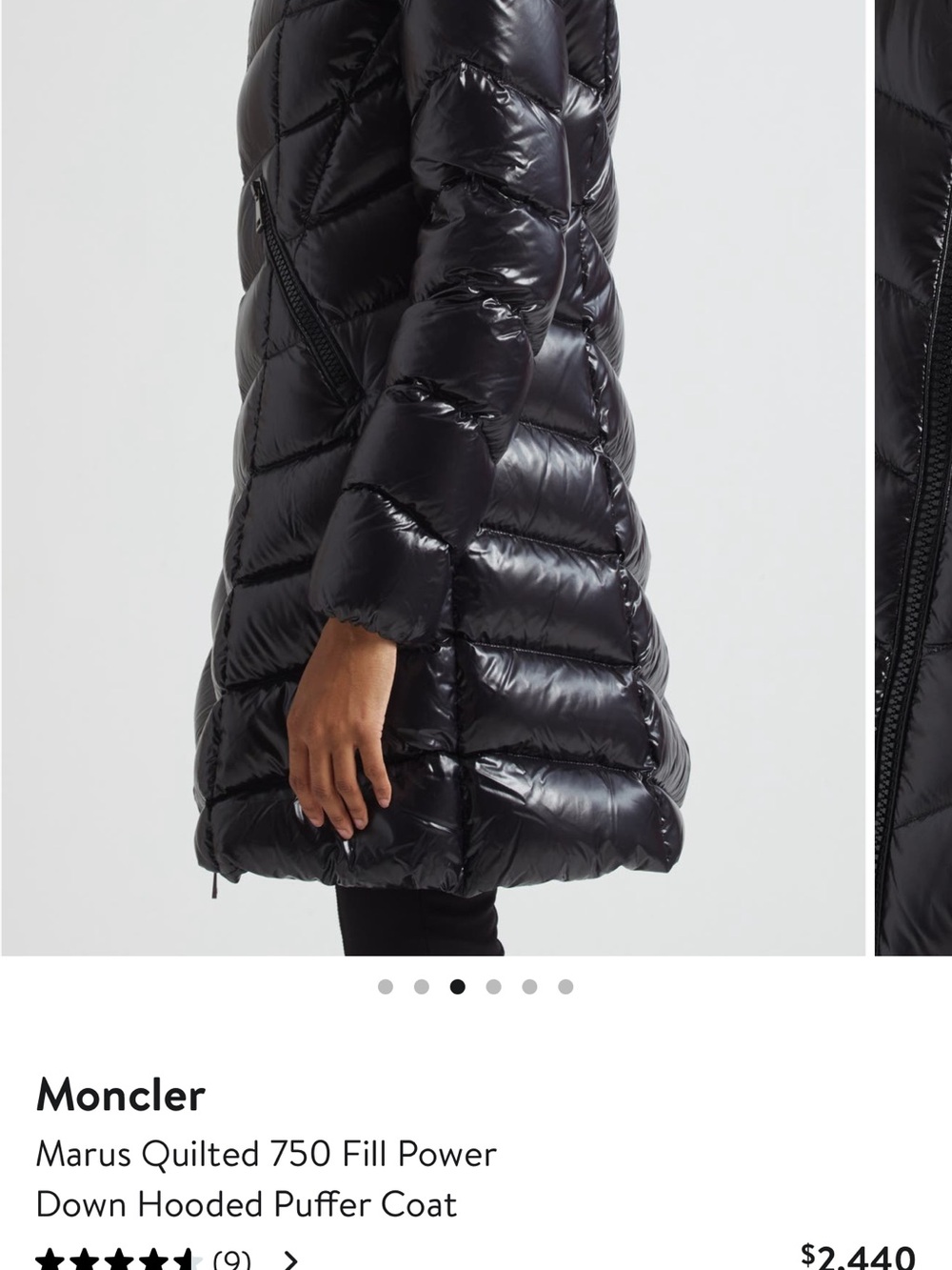 Moncler Dark Navy Quilted Hooded Long Puffer Coat - Picture 10 of 12